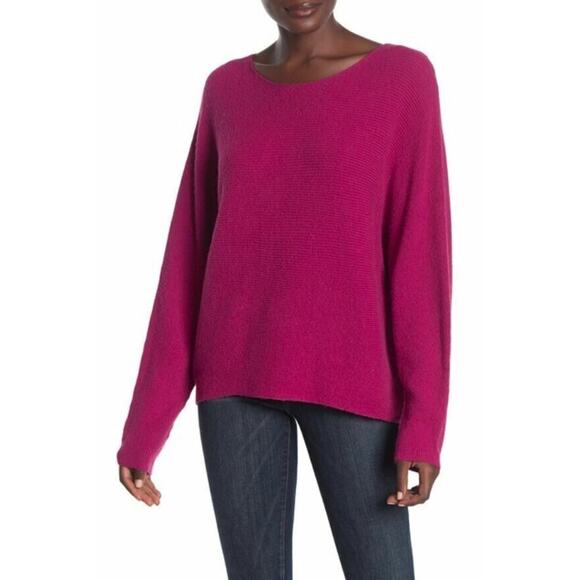Free Press Women's Dolman Sleeve Pullover Sweater In Burgundy Punch Small $58 - Picture 1 of 3
